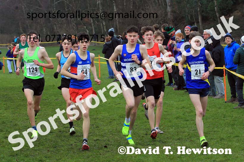 Boys Under-15s 2023 Northern Cross Country Champs., Witton Park, Blackburn. Photo: David T. Hewitson/Sports for All Pics